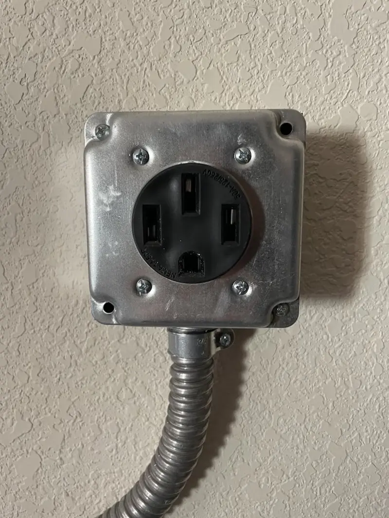 NEMA 14-50 outlet installed for Smart Home Electrical in Chattanooga
